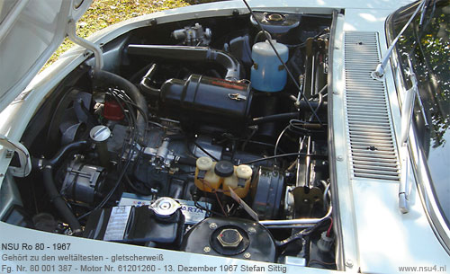 NSU Ro 80 1967 Motor Nr. 61201260